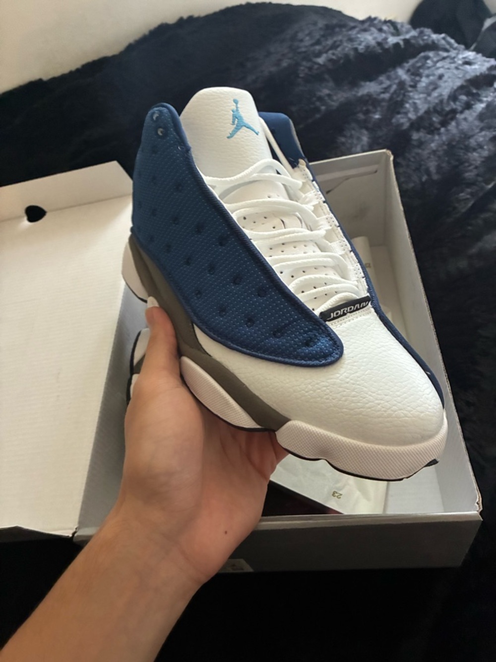 Air Jordan 13 Retro Low - White & Navy Men’s Sneakers